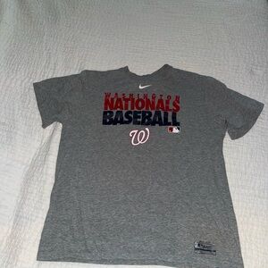 Nike Gray Nationals Baseball Tee